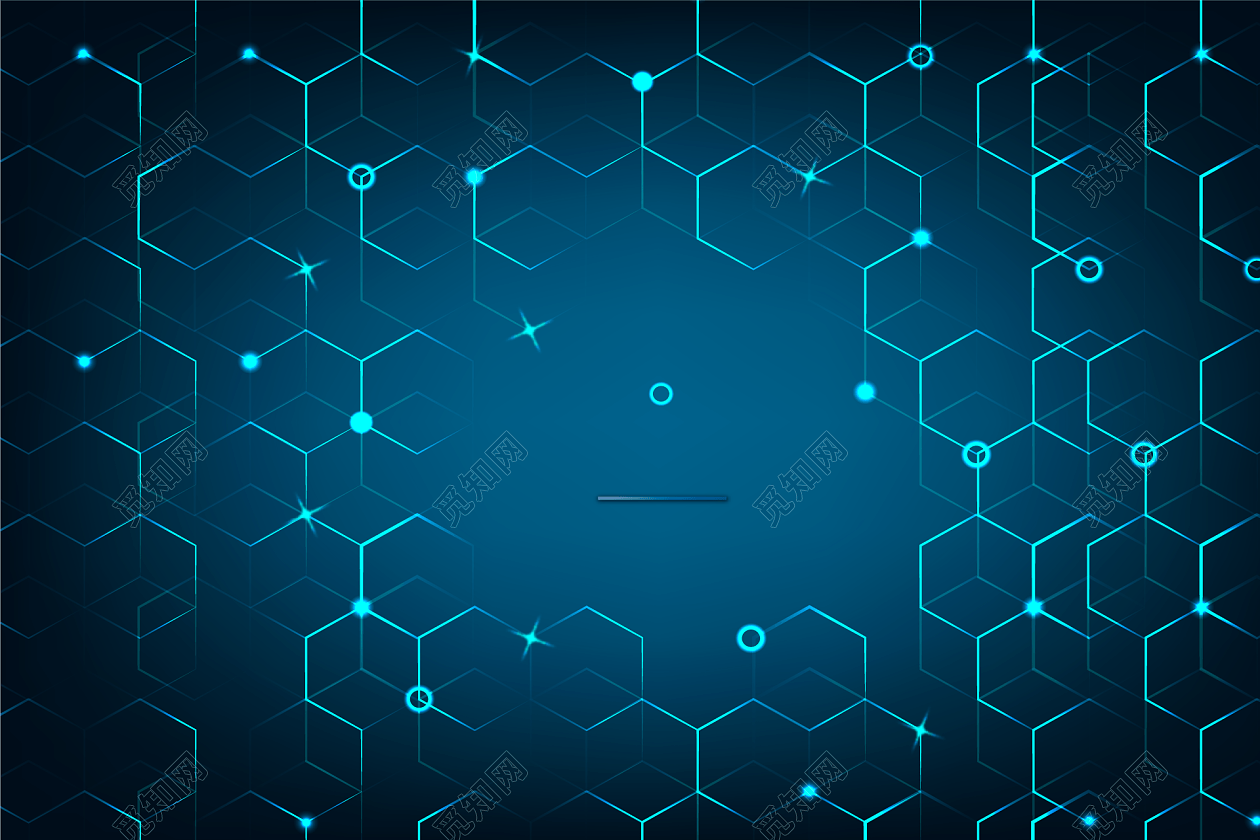 蓝色高科技网状几何图形背景
