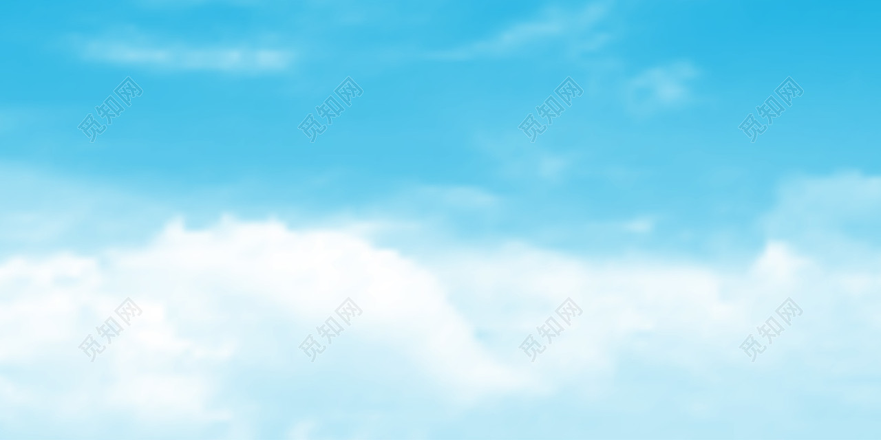 小清新蓝天白云天空背景