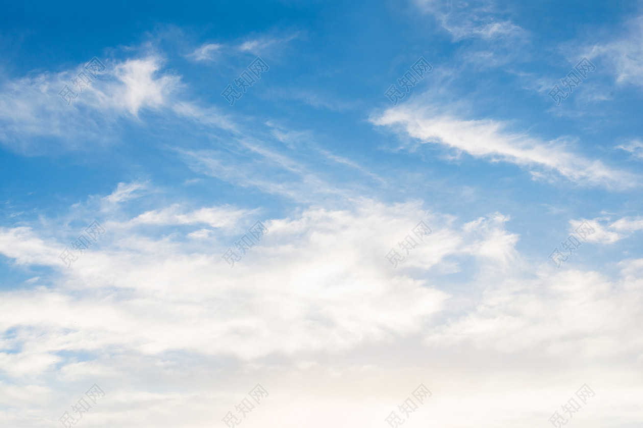 唯美蓝色天空蓝天白云背景图
