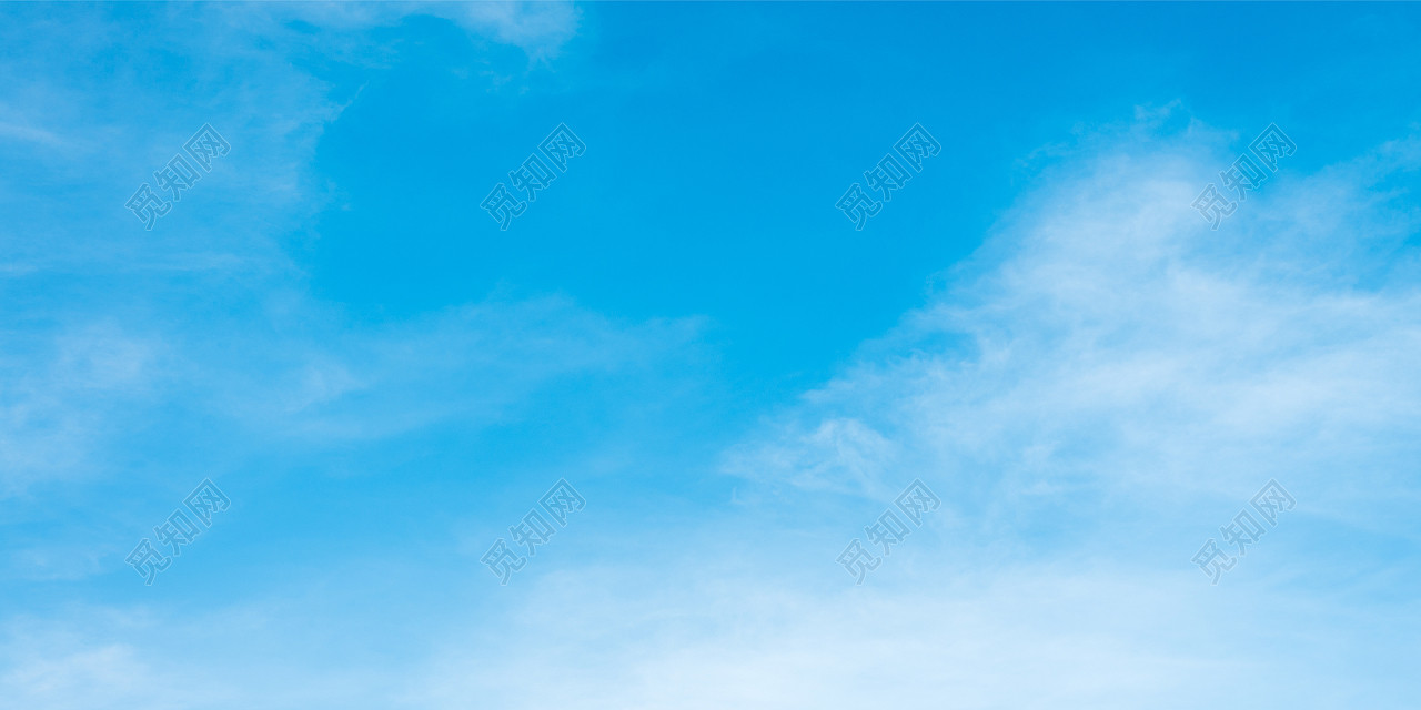 唯美蓝色天空蓝天白云背景图