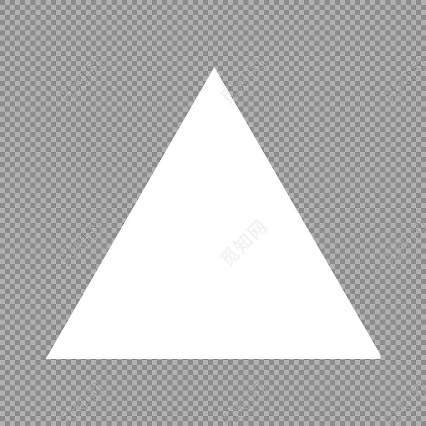 白色简约三角形矢量素材