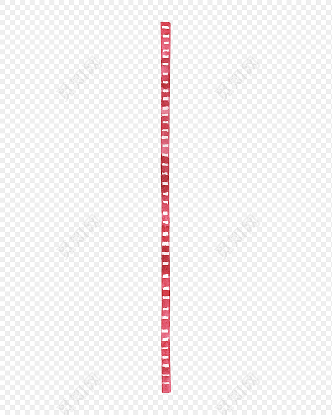 红色竖线手绘素材