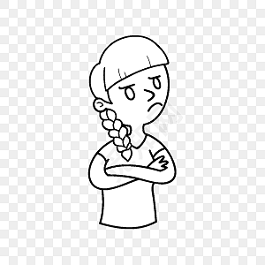 简约风简笔画小人轮廓