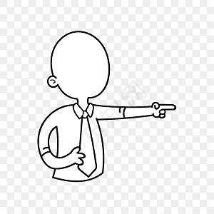 简约风简笔画小人轮廓职场人物