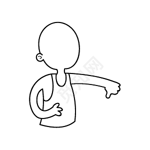 简约风简笔画小人轮廓
