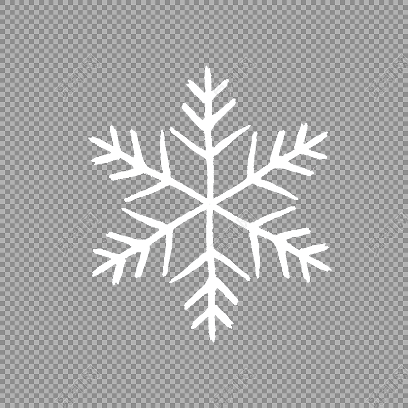 小清新白色雪花雪元素素材