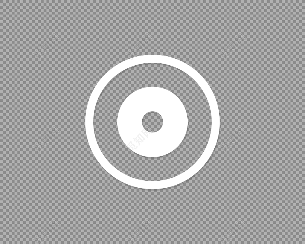 白色圆圈小标志免抠素材