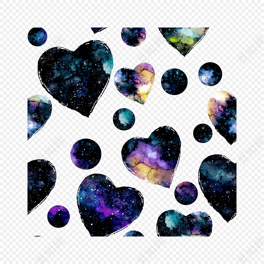 心形宇宙免抠素材