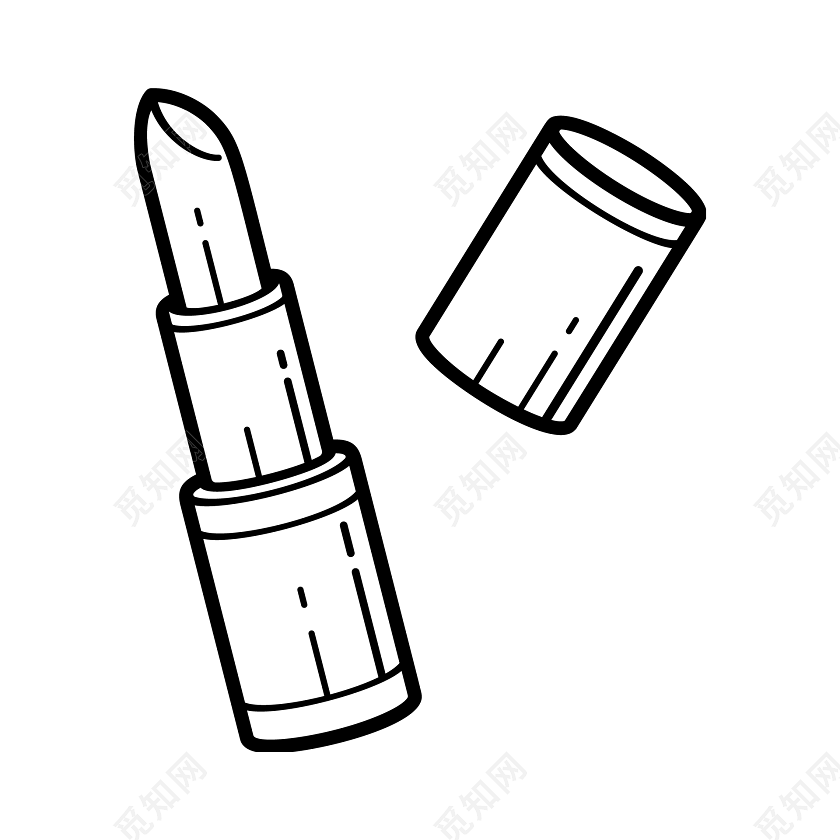 手绘卡通口红素材