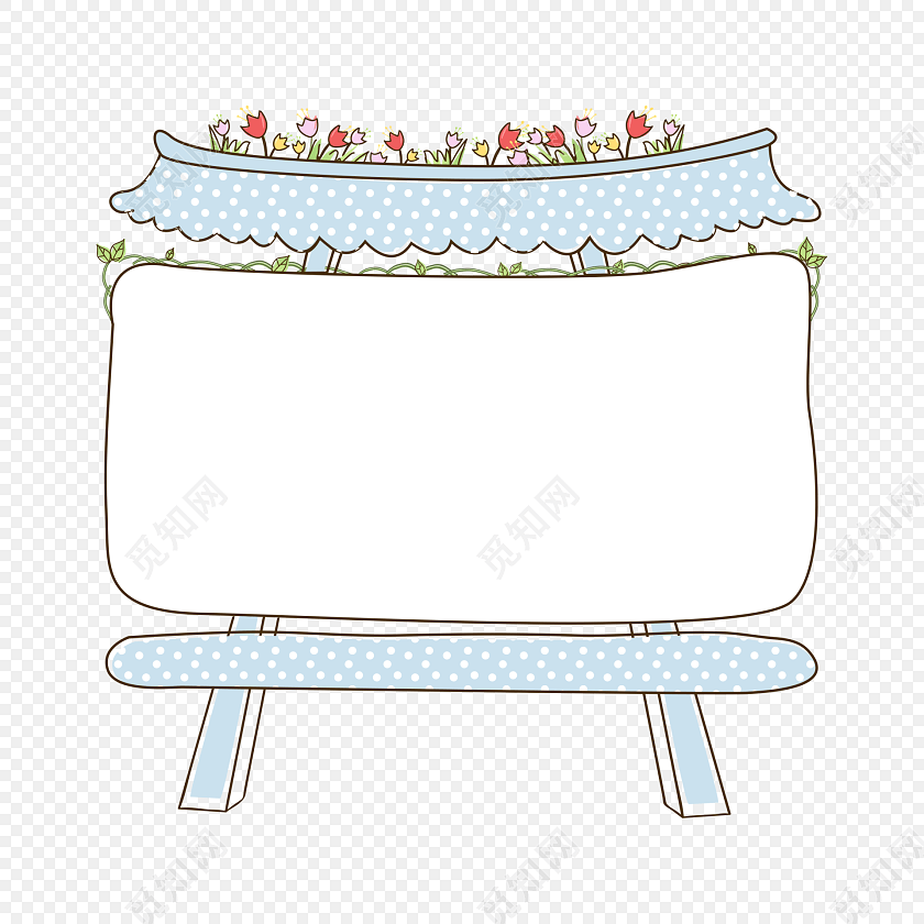 手绘卡通画框花边边框素材