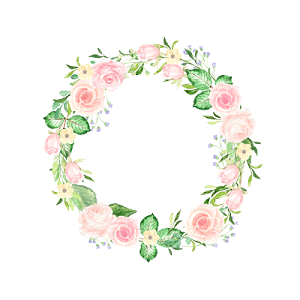 淡雅花朵装饰小报花边框图框