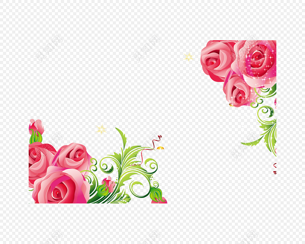 玫瑰花装饰边框