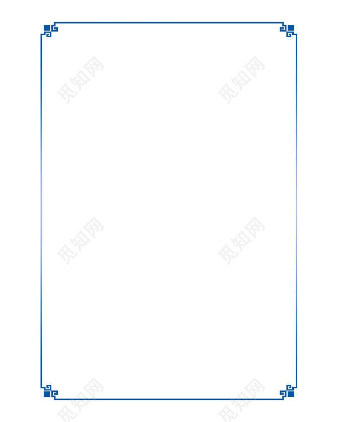 蓝色简约方形图框边框图片素材免费下载_觅知网