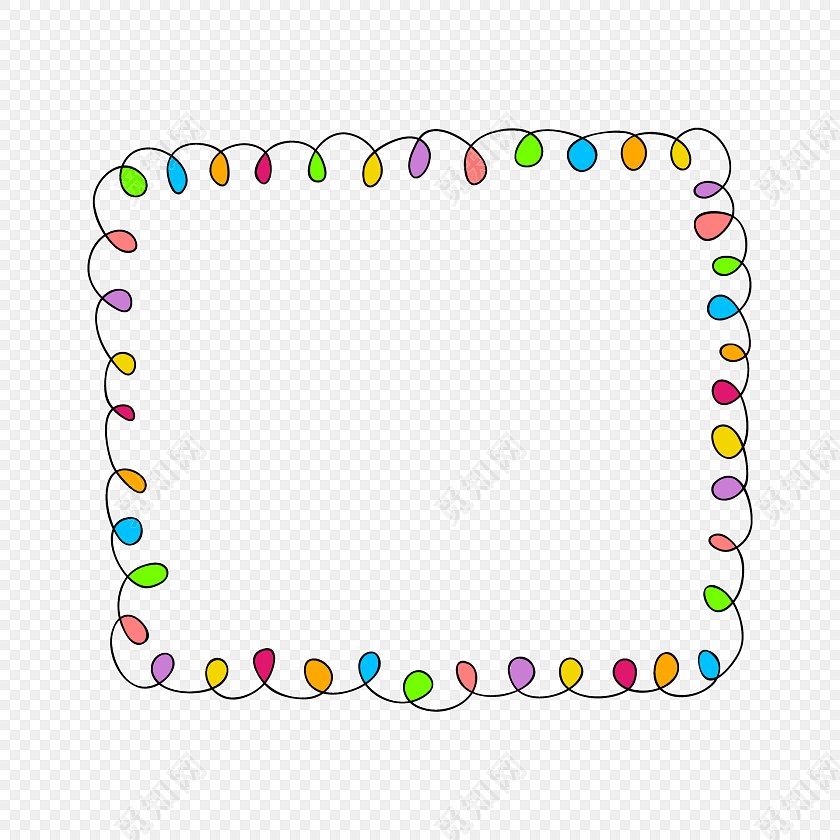 装饰图框花边边框小报边框标签:png素材 免抠素材 花边边框 卡通 手绘