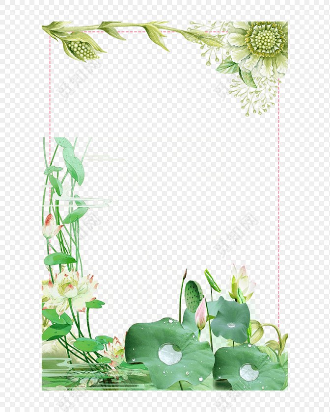 板报花边荷花