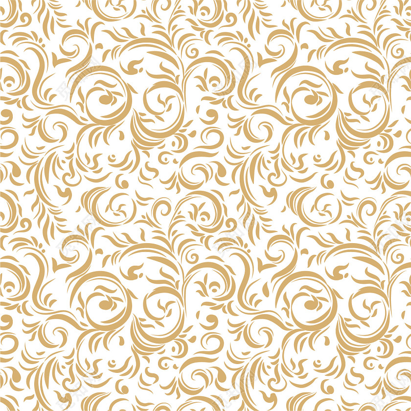 金色欧式花纹底纹素材