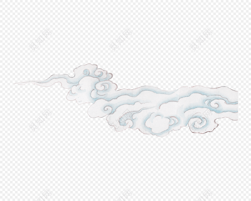 手绘古风祥云