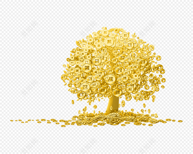 金色摇钱树