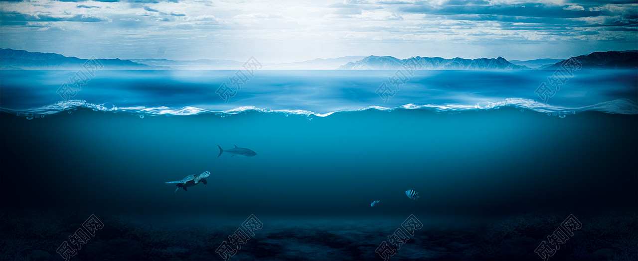 夏天酒酒文化蓝色海洋背景