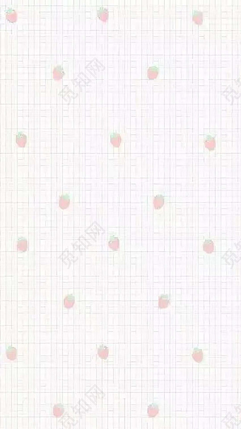 小清新背景草莓背景格子背景h5背景