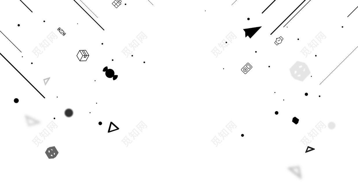 白色简约几何黑白漫画免费下载_背景素材_觅知网