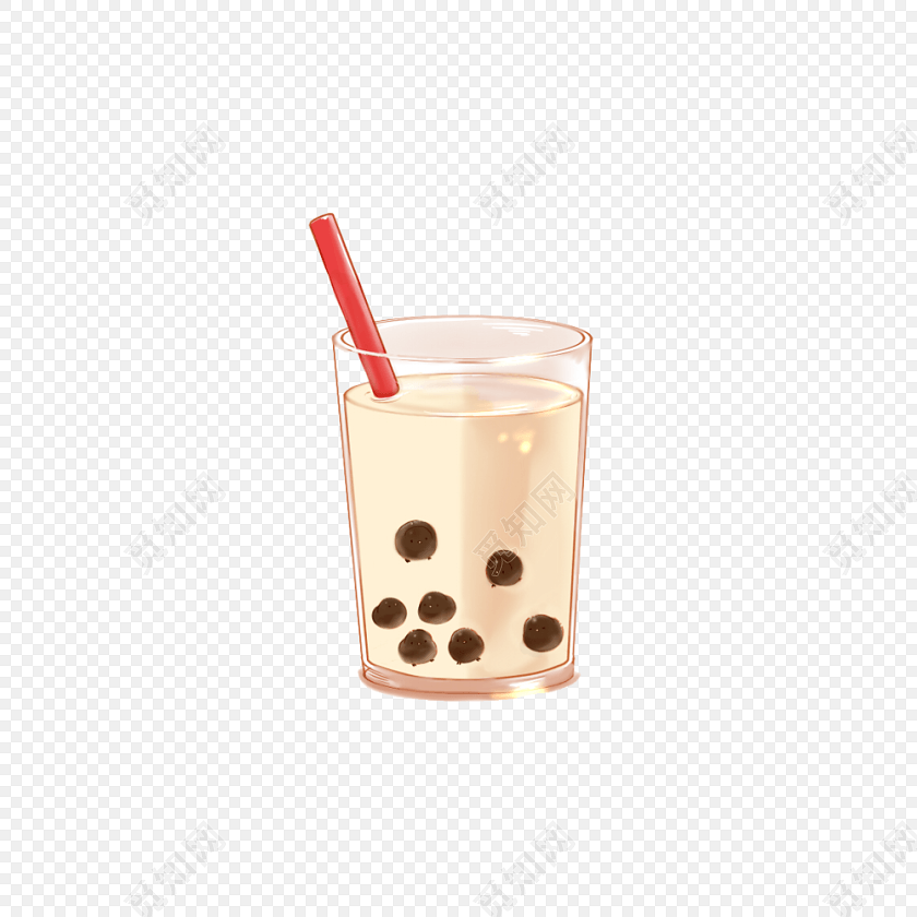 卡通珍珠奶茶