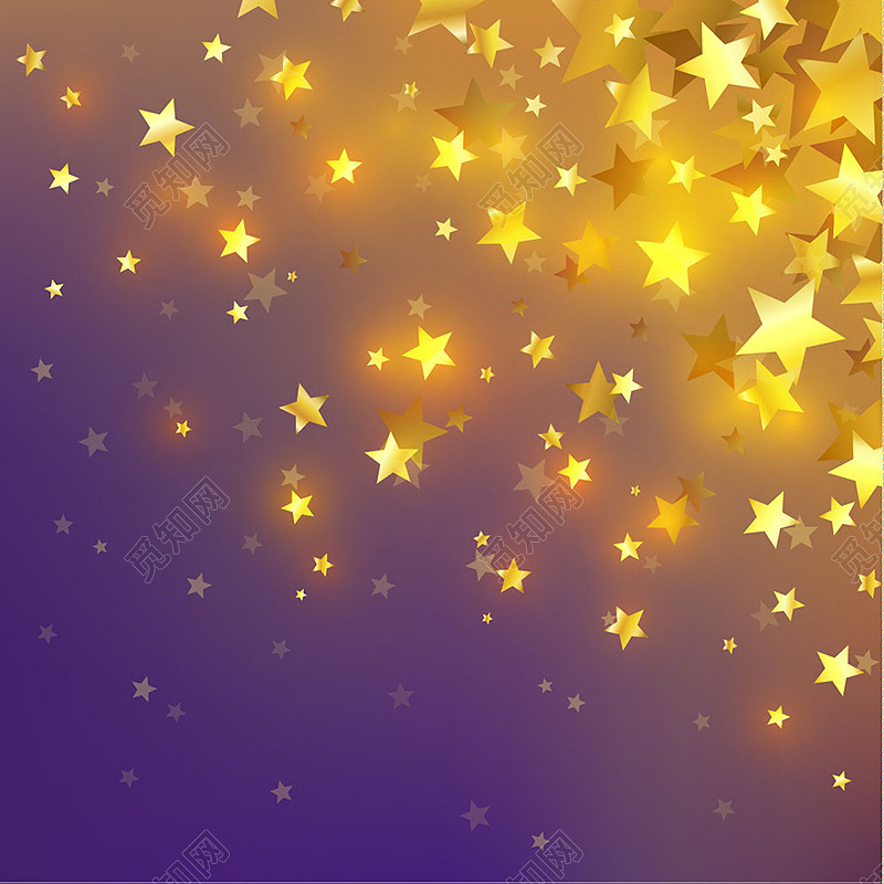 金色发光星星梦幻背景
