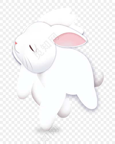 卡通兔子中秋节素材