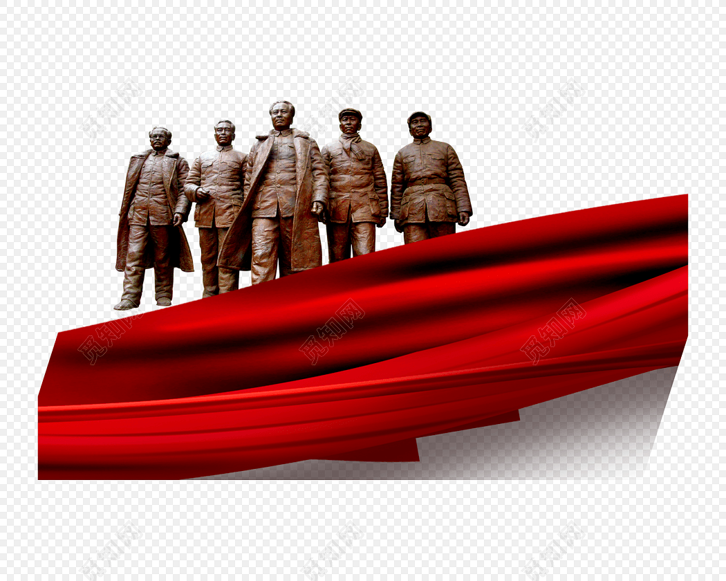 红色革命烈士雕像党政党建党课素材