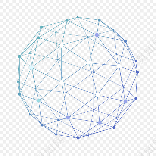 几何线条互联网网络线条数据连接点不规则形状圆形素材