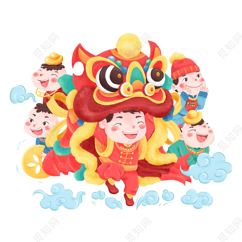 新年卡通插画元素