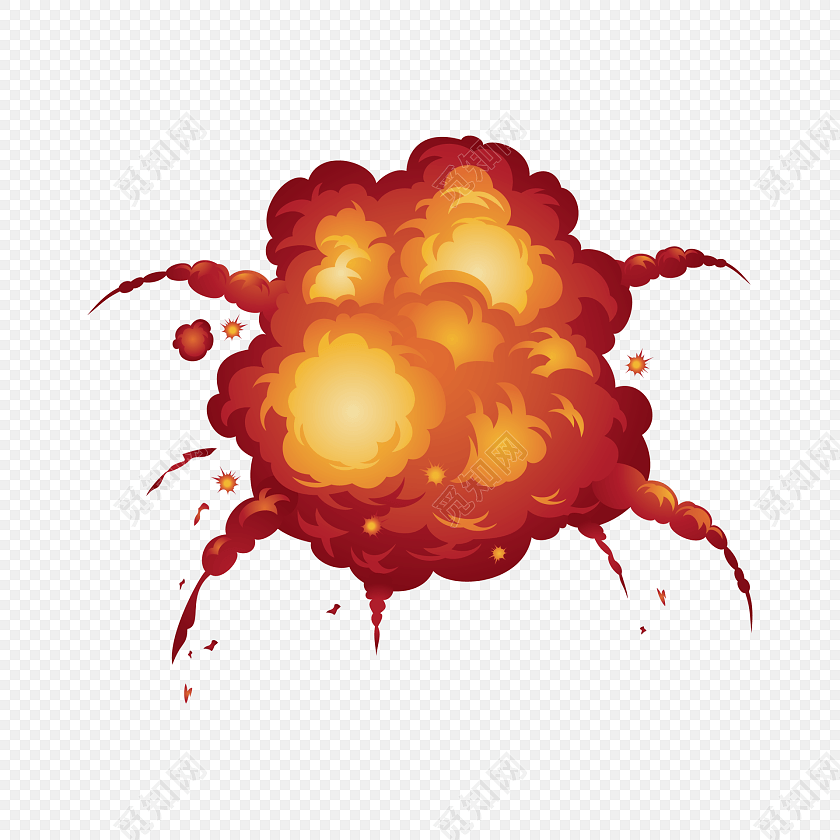 卡通特效火焰爆炸素材