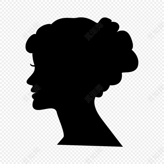 女人头像侧面剪影