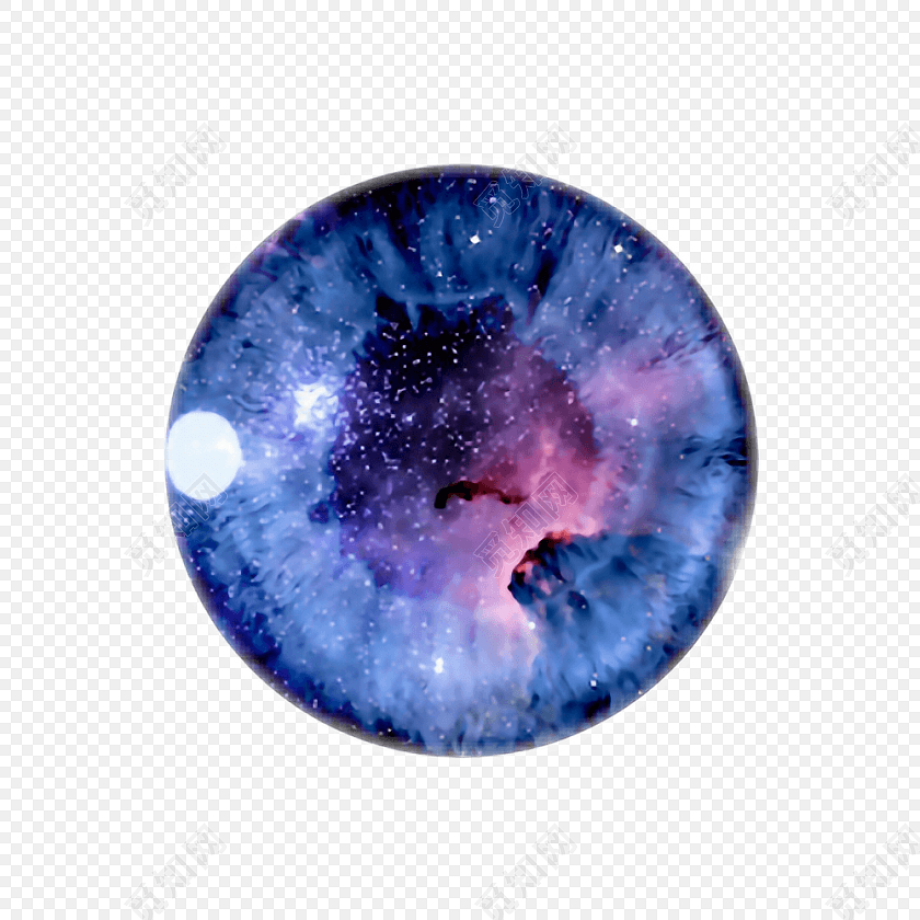 蓝色简约星空免扣素材