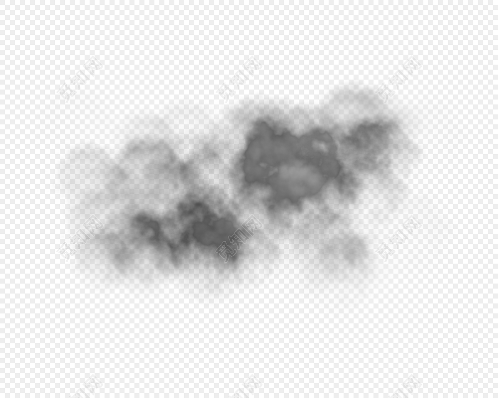 漂浮灰色透明烟雾免费下载_png素材_觅知网
