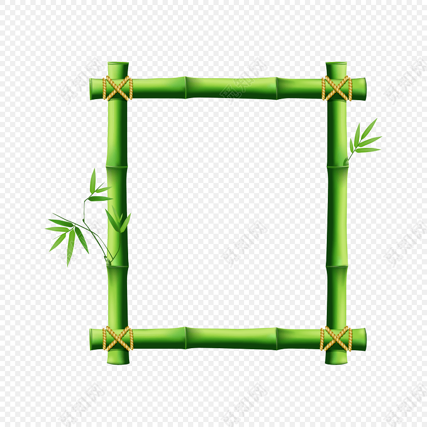 绿色竹子边框素材