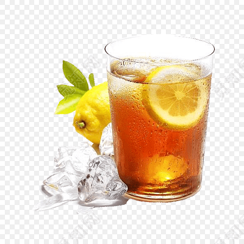 柠檬茶饮料元素