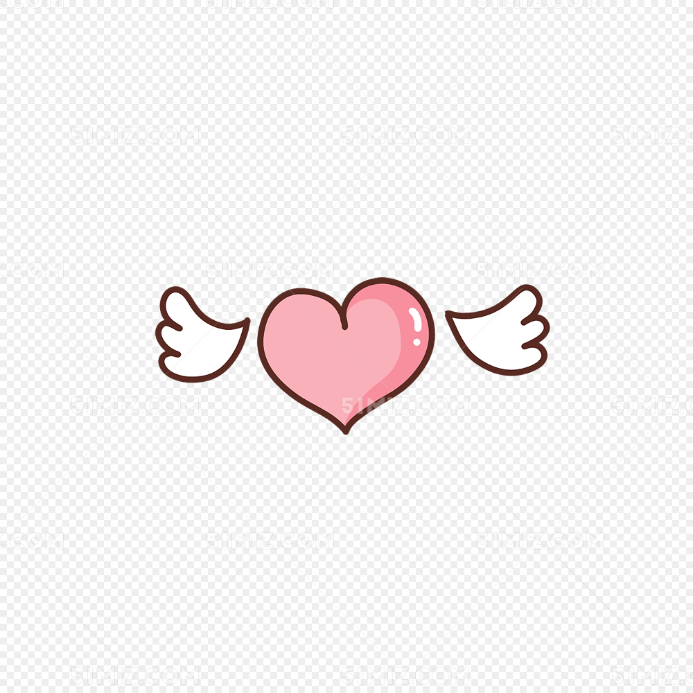 长翅膀的爱心卡通漂浮标签:长翅膀的爱心卡通漂浮免费下载 可爱卡通