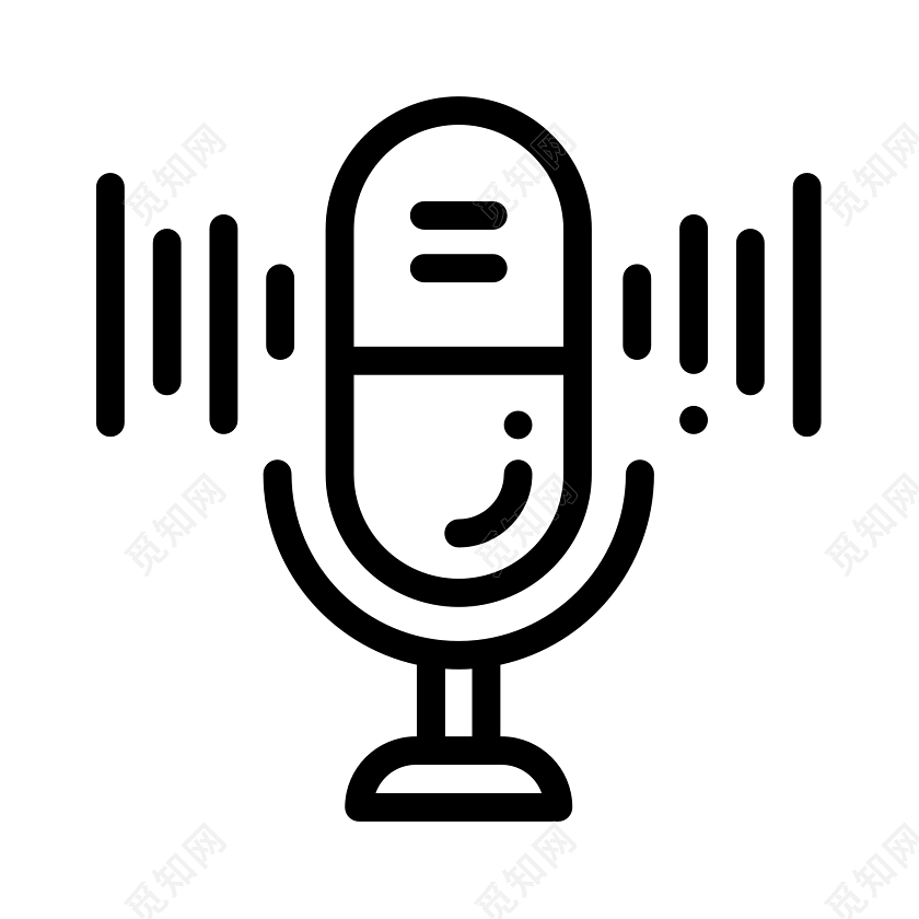 手绘语音讲话图标素材