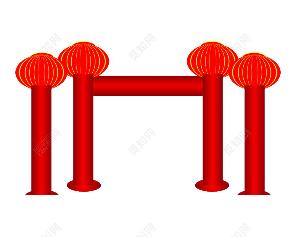 红色拱门素材下载免费下载_png素材_觅知网