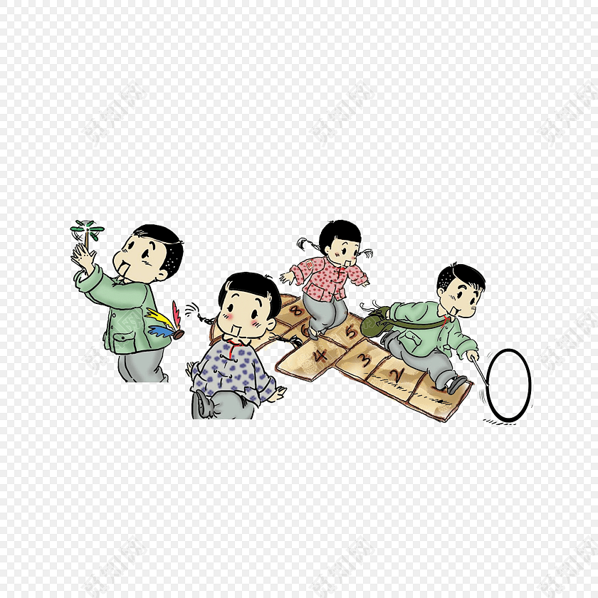 童年游戏儿童素材