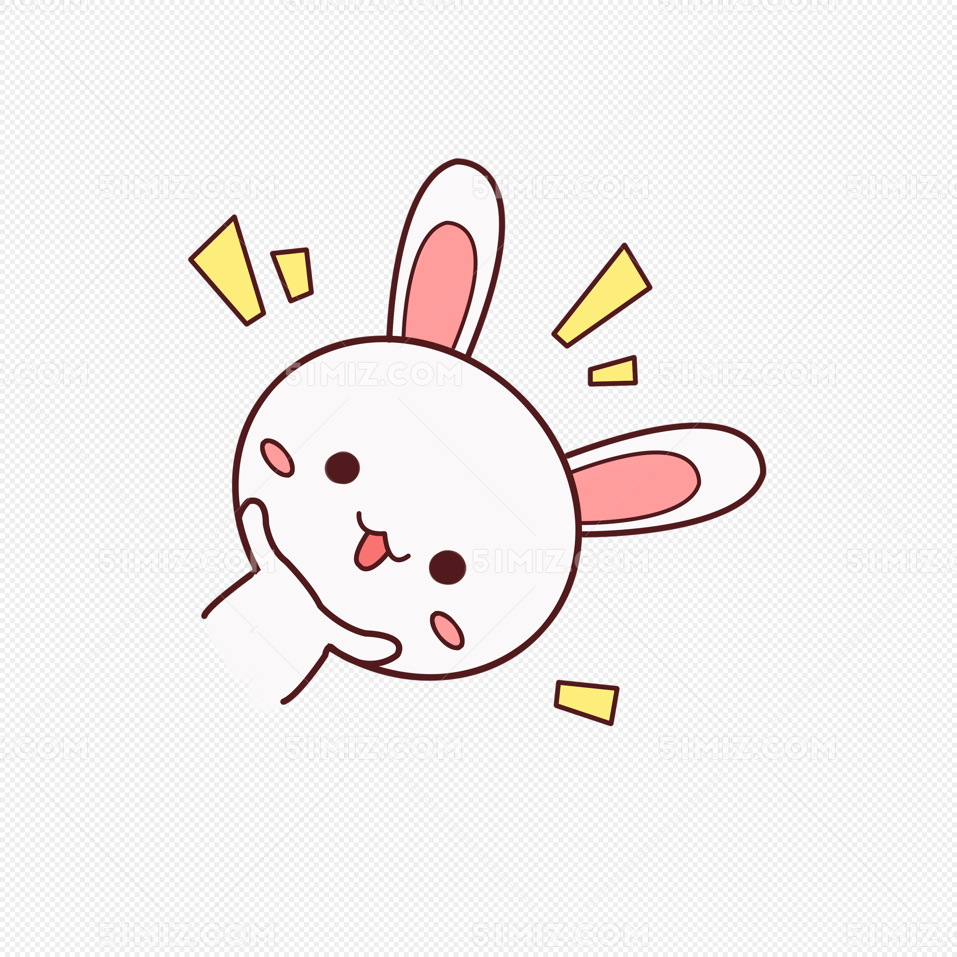 小清新动物手绘可爱兔子