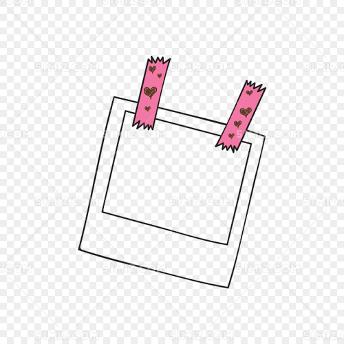 手绘拍立得相框模板