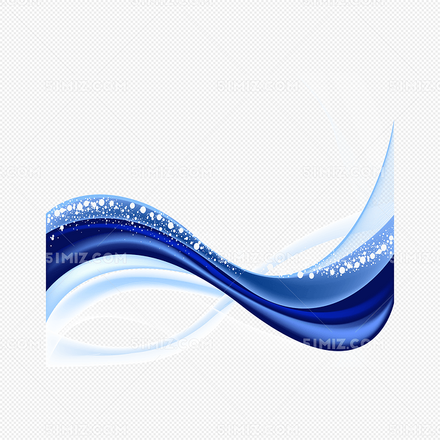 蓝色水波纹波浪线