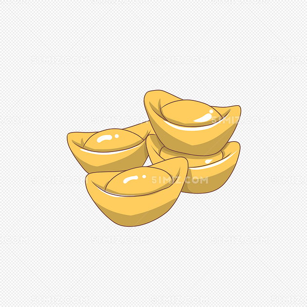 金元宝黄金万两插画