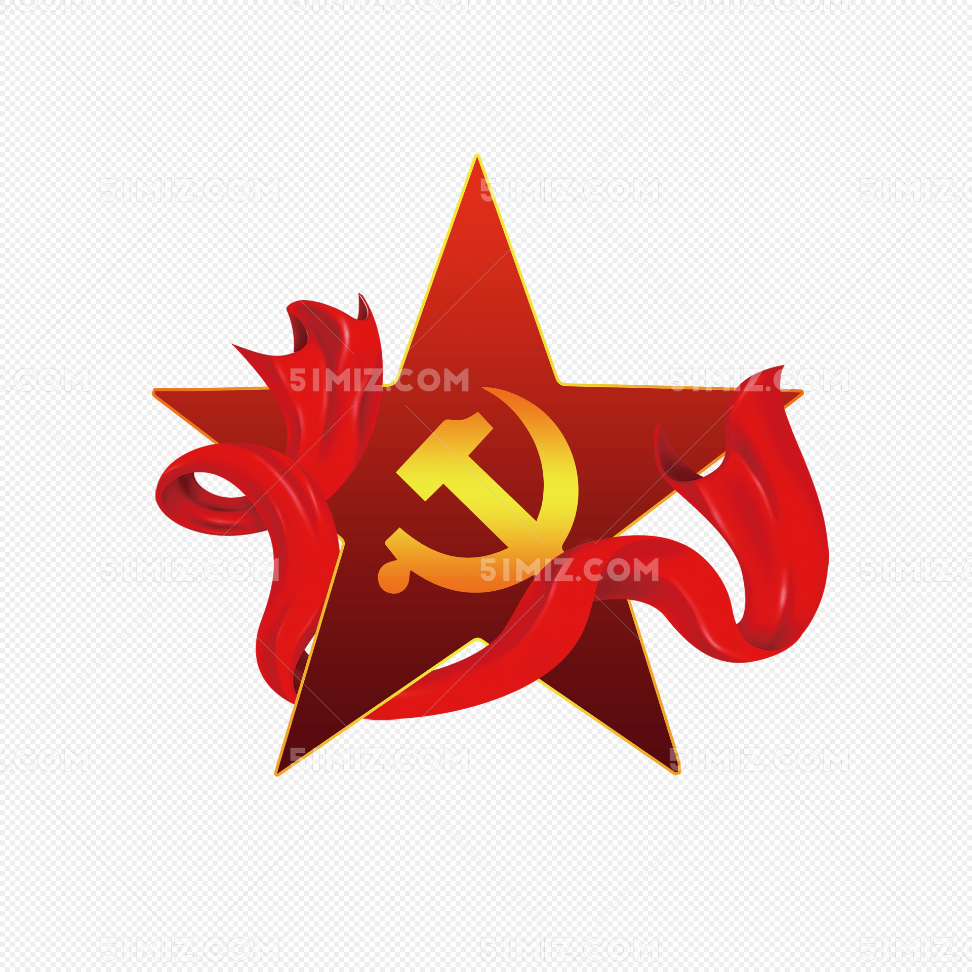 实物五角星党徽