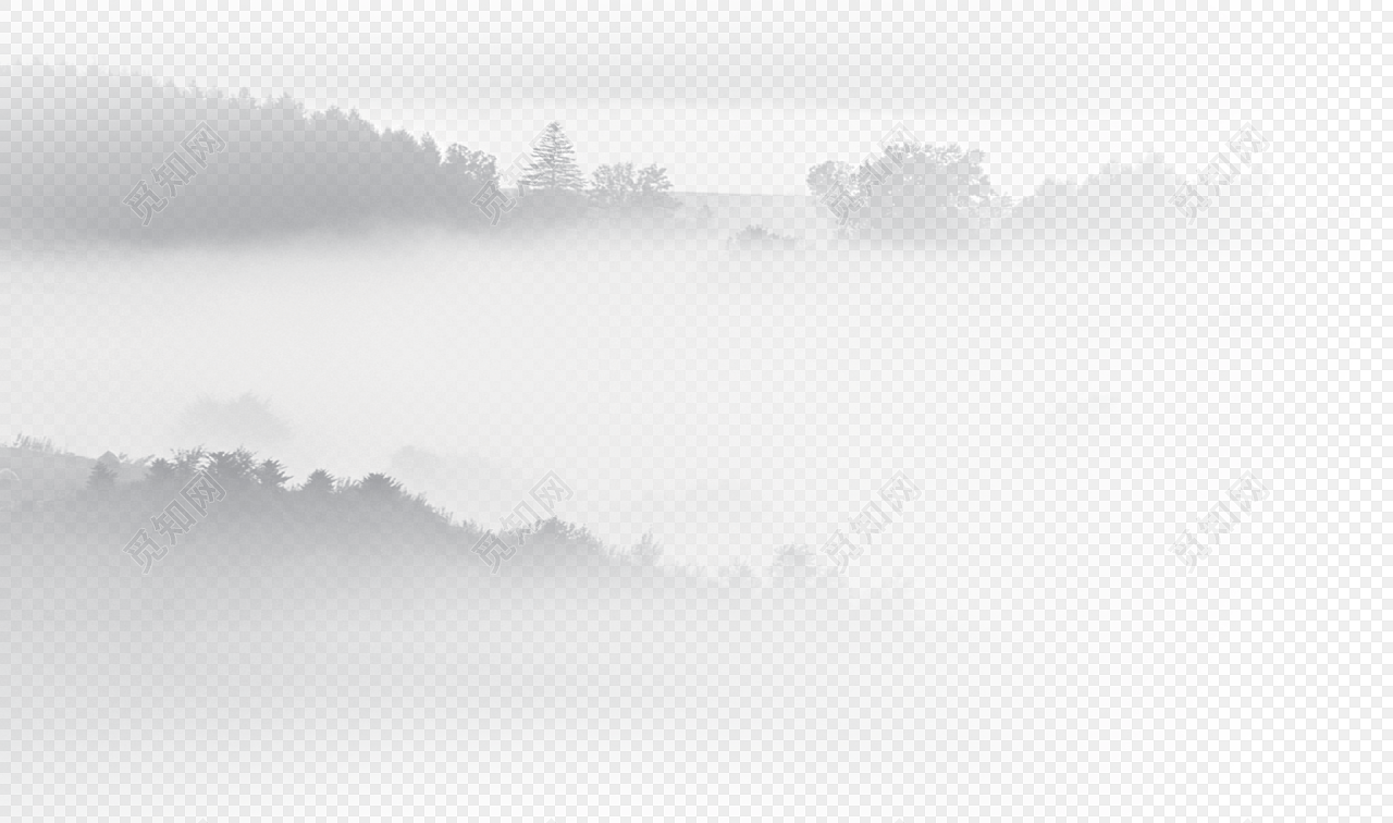 山峰波浪不平黑白山水画