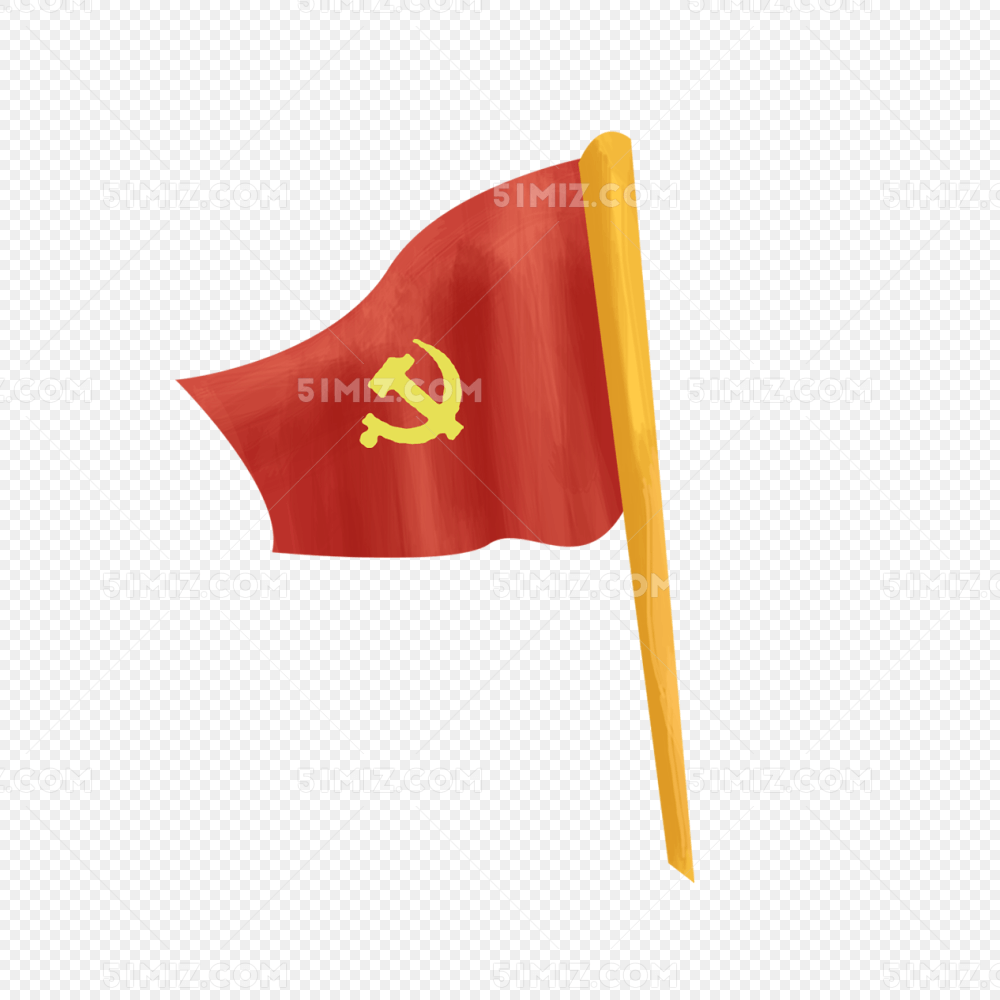 卡通红旗矢量图下载