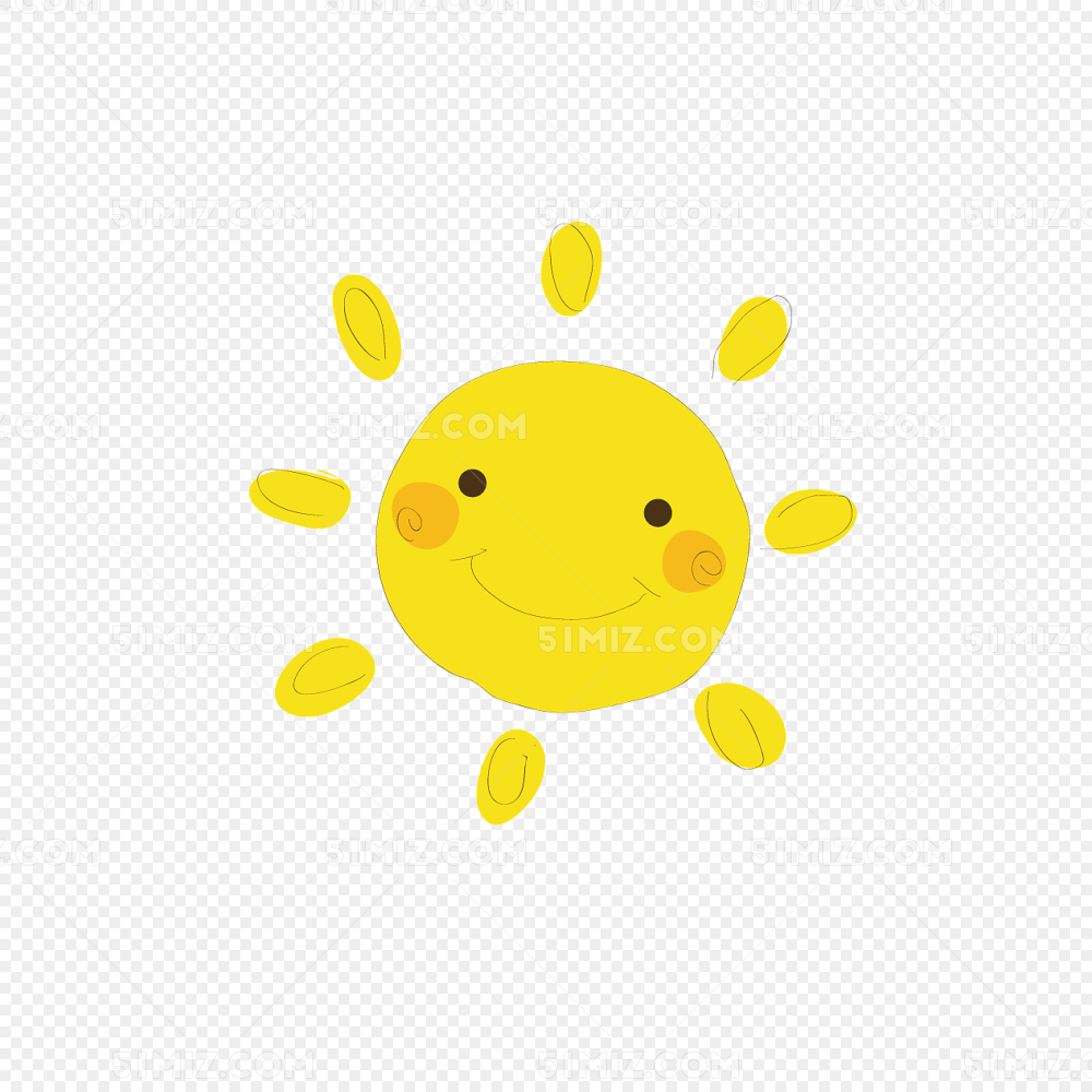 黄色小太阳装饰免费下载手绘太阳矢量卡通