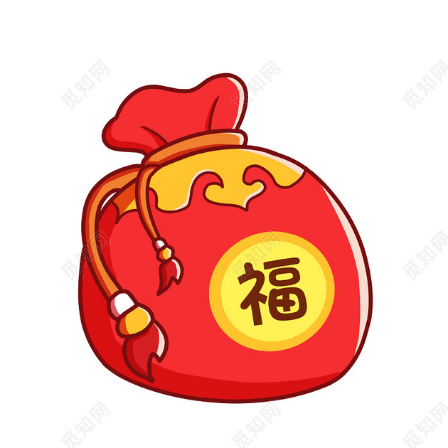 双十一卡通喜庆福袋